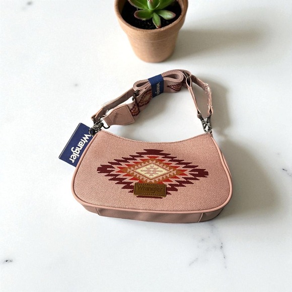 Wrangler Aztec Embroidered Shoulder Bag Hobo Purse Ethnic Western - Picture 3 of 11